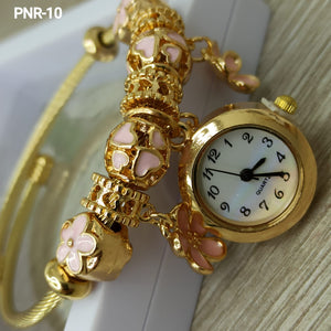 NUEVO RELOJ PULSERA DORADO 2 EN 1